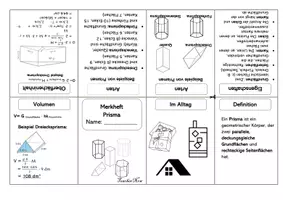Vorschau - Merkblätter - Faltheft / Merkheft / Buddy Book - Prisma (editierbar) Mathematik - Seite 2