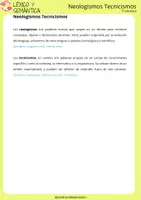 Vista previa - Hojas de trabajo - Neologismos y tecnicismos - página 1