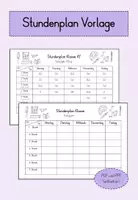 Vorschau - Lehrpläne/Lehrermaterial - Stundenplan Vorlage - PDF und PPT - Deckblatt