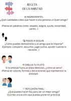 Vista previa - Hojas de trabajo - RECETA DE LA AMISTAD - Portada
