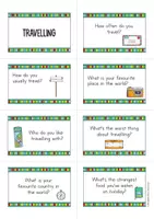 anteprima - Schede informative - Travelling Speaking Cards; 39 carte di conversazione sul tema del viaggio (Inglese) - Pagina 1