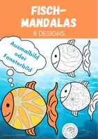 Vorschau - Mal- und Bastelvorlagen - Fisch - Mandalas, Fensterbilder, Unterwasserwelt - Deckblatt