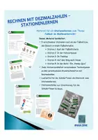 Vorschau - Arbeitsblätter - Fußball im Matheunterricht - Rechnen mit Dezimalzahlen - Deckblatt