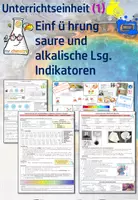 Vorschau - Unterrichtsreihen - Säuren & Laugen 1 | Einführung saure und alkalische Lsg Indikatoren - Deckblatt