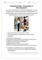 Vorschau - Stundenentwürfe - Vorgangsbeschreibung Warenannahme im Bekleidungsgeschäft - Aktiv - Passiv - Seite 1