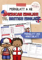 Vorschau - Arbeitsblätter - American English vs. British English | USA | Landeskunde - Deckblatt