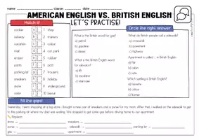 Vorschau - Arbeitsblätter - American English vs. British English | USA | Landeskunde - Seite 3
