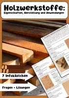 Vorschau - Arbeitsblätter - Holzwerkstoffe Unterrichtsmaterial: Spanplatte, MDF, OSB, Sperrholz, Technik Klasse 6-10 - Deckblatt