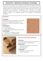 Vorschau - Arbeitsblätter - Holzwerkstoffe Unterrichtsmaterial: Spanplatte, MDF, OSB, Sperrholz, Technik Klasse 6-10 - Seite 1