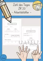 Vorschau - Arbeitsblätter - Die Zahl des Tages im Zahlenraum 20 - Tägliche Übung - Deckblatt