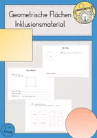 Vorschau - Arbeitsblätter - Geometrische Flächen Inklussionsmaterial - Deckblatt
