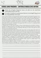 Vorschau - Arbeitsblätter - Kriegsarten, Krieg und Frieden - Seite 2