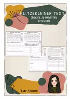 Vorschau - Arbeitsblätter - Materialpaket Klitzekleine Texte Klasse 4 - Deckblatt