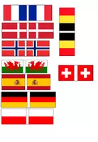 Vorschau - Mal- und Bastelvorlagen - Fußball Frauen Europameisterschaften 2025 : Zahnstocher - Fähnchen - Seite 3