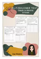 Vorschau - Arbeitsblätter - Klitzekleiner Text Frühling Doppelkonsonanten - Deckblatt