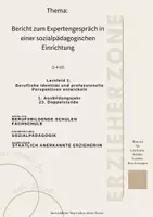 Vorschau - Stundenentwürfe - Arbeitsauftrag: Bericht zum Expertengespräch in einer sozialpädagogischen Einrichtung, Lernfeld 1: Berufliche Identität und professionelle Perspektiven entwickeln, Erzieher - Deckblatt