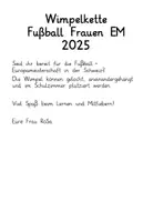 Vorschau - Mal- und Bastelvorlagen - Fußball Frauen EM 25: Wimpel - Seite 1