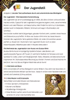 Vorschau - Arbeitsblätter - Der Jugendstil (Gymnasium/Mittelschule) - Deckblatt