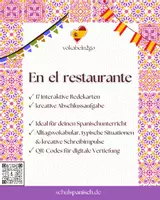 Vorschau - Bildkarten - Spanische Redekarten "En el restaurante" - Seite 1