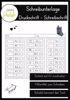 Vorschau - Fördermaterial/Inklusion - Schreibunterlage Druckschrift Schreibschrift ab Klasse 2 - Deckblatt