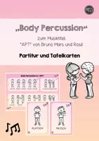 Vorschau - Poster - Body Percussion zum Pop-Song "APT" von Bruno Mars und Rosé - Deckblatt