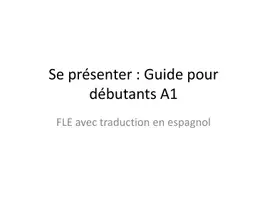 Aperçu - Préparation de séance / Séance complète - Se_presenter en Français_niveau A1 - Page de couverture