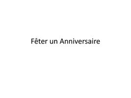 Aperçu - Préparation de séance / Séance complète - Presentation_Anniversaire_Français_Niveau A1 - Page de couverture