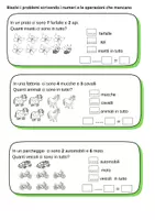 anteprima - Esercizi - Verifica addizioni entro il nove e problemi - Pagina 1