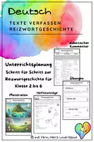 Vorschau - Stundenentwürfe - Reizwortgeschichte Unterrichtsplanung Schritt für Schritt Anleitung Klasse 2 bis 6 - Deckblatt