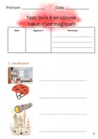 Vorschau - Test - Test Livre 6 en colonie salut c'est magique - Deckblatt