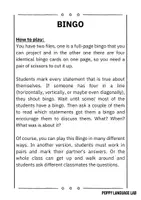 Aperçu - Jeux - Bingo de l'école - Jeu pour la classe d'ESL - Page 3
