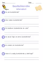 Vorschau - Arbeitsblätter - Geschlechterrollen Arbeitsblatt 7. & 8. Klasse Feminismus AB mit Lösungen - Seite 1