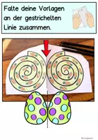 Vorschau - Stundenentwürfe - Ostern Bastelvorlage, Fensterdeko Ostereier im Kunstunterricht 🐣🎨✂️ - Seite 3