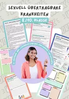 Vorschau - Arbeitsblätter - Sexuell übertragbare Krankheiten - Aufgaben, Rollenspiel, Steckbrief | Unterrichtsreihe "Sexualerziehung", 8. Klasse Biologie - Deckblatt