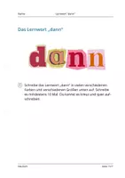 Vorschau - Arbeitsblätter - Die 100 häufigen Fehlerwörter: "dann" und DANNosaurus - Seite 1