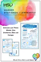 Vorschau - Unterrichtsreihen - Wasser: Stationenlernen, Lernkartei, Übungsstunde - Deckblatt