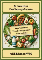 Vorschau - Arbeitsblätter - Vegetarisch essen Trend oder gesunde Alternative - Deckblatt
