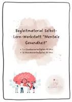Vorschau - Unterrichtsreihen - Begleitmaterial Selbst-Lern-Werkstatt “Mentale Gesundheit” - Deckblatt