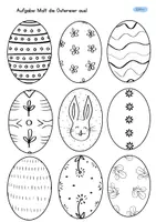 Vorschau - Mal- und Bastelvorlagen - Ostern: Ostereier zum ausmalen - Seite 2
