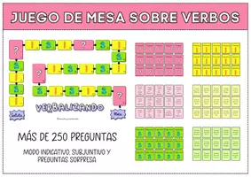 Vista previa - Juegos / Gamificación - JUEGO DE MESA SOBRE VERBOS: VERBALIZANDO - Portada
