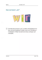 Vorschau - Arbeitsblätter - Die 100 häufigsten Fehlerwörter: "wir" und WIRbelwind - Seite 1