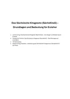 Vorschau - Stundenentwürfe - Sächsische Kitagesetz (SächsKitaG) – Grundlagen und Bedeutung für Erzieher: Lehrervortrag, Handout, Fallbeispiele, Arbeitsauftrag - Deckblatt