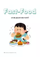 Vorschau - Stundenentwürfe - Fast-Food: Ist das gesund oder nicht - Arbeitsblatt - Deckblatt