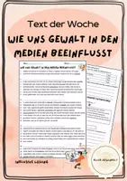 Vorschau - Fördermaterial/Inklusion - Text der Woche: Wie uns Gewalt in den Medien beeinflusst - Deckblatt