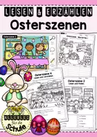 Vorschau - Arbeitsblätter - Osterszenen - Mini-Wimmelbilder zum Lesen und Erzählen - Deckblatt