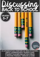 Vorschau - Arbeitsblätter - Back to School- Middle/High School Conversation Package - Seite 1
