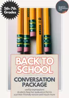 Vorschau - Arbeitsblätter - Back to School- Middle/High School Conversation Package - Deckblatt