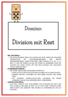Vorschau - Spiele - Domino - Division mit Rest - Deckblatt