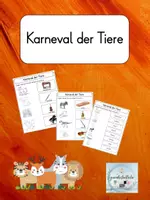 Vorschau - Arbeitsblätter - Karneval der Tiere, Instrumente: Arbeitsblätter + Lösungen - Deckblatt