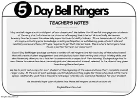 Vorschau - Arbeitsblätter - Weekly Bell Ringers- Trials and Tribulations- Vol. 1 - Seite 2